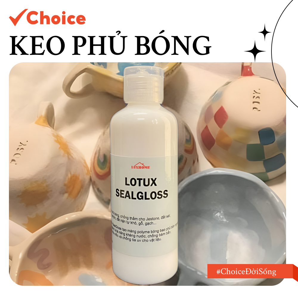 [Choice] Keo Phủ Bóng, Chống Thấm LS1-2971-163, Cho Thạch Cao, Đất Sét Tự Khô, Watix Sealer Gốc Nước