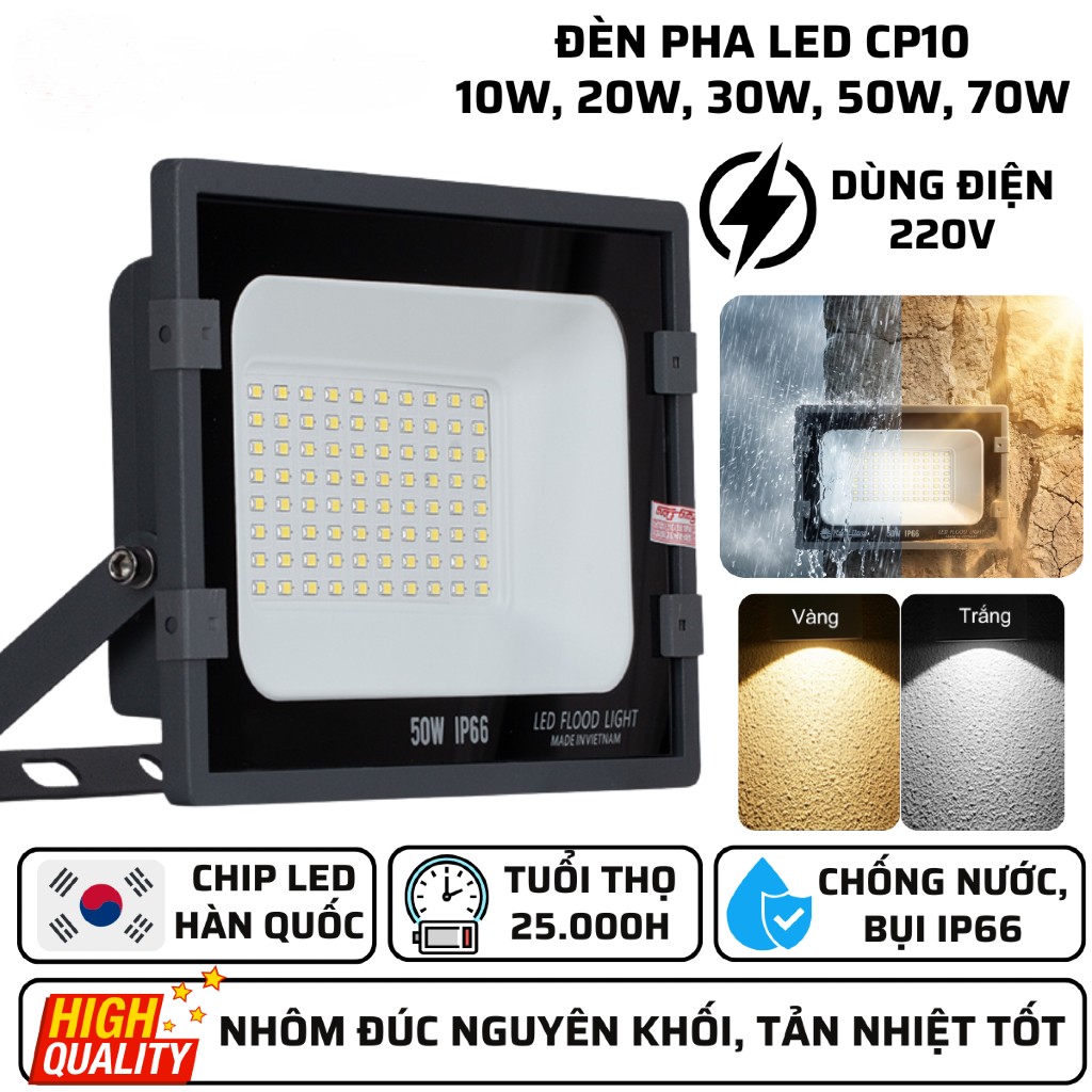 Đèn pha LED mới CP10: 50W Model: CP10