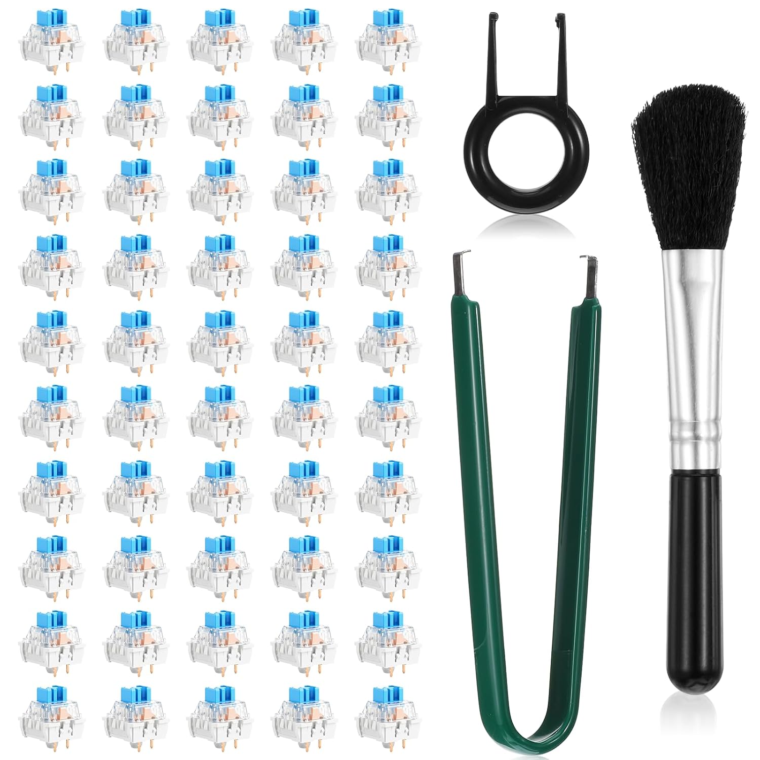 Bộ Kit Bàn Phím Cơ ITLY 53 Nút Công Tắc Blue Switch 3 Pin, Có Thể Thay Switch Nóng, Kèm Dụng Cụ Nhổ 