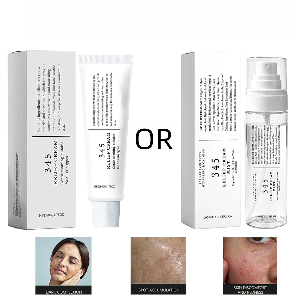 Sản phẩm chăm sóc làm dịu 345 - Kem dưỡng da mặt 345 & Serum dưỡng ẩm, Chăm sóc vết thâm, Kem dưỡng 