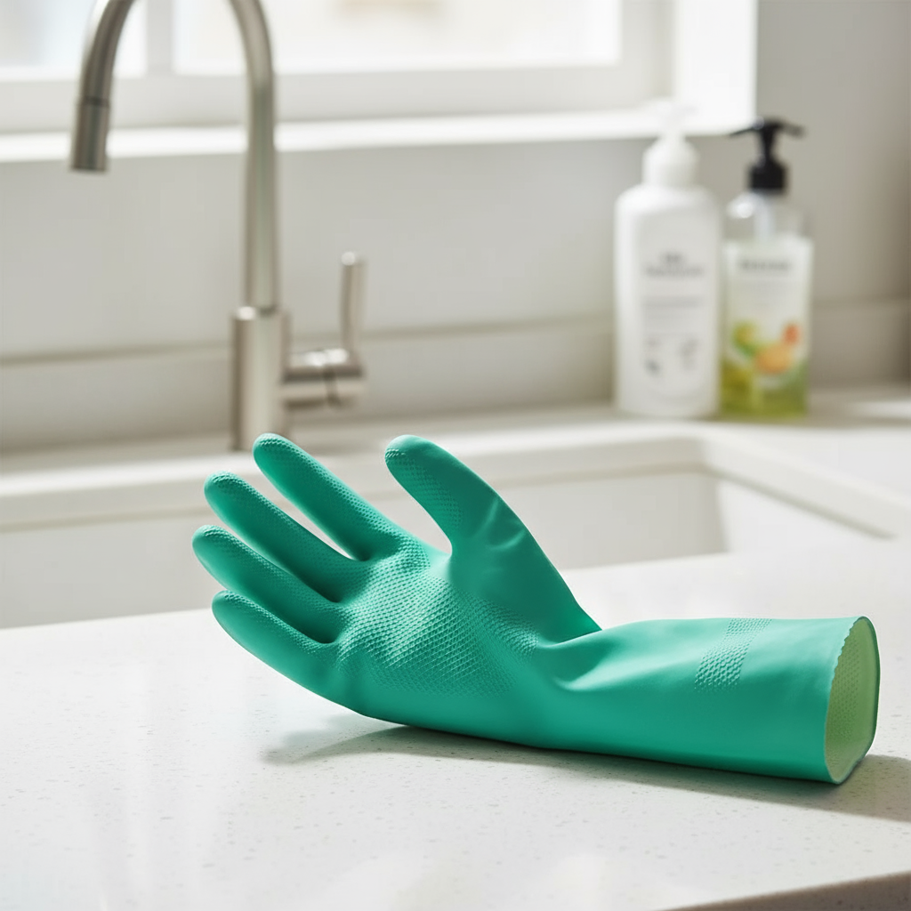 Găng tay cao su Nitrile Rubberex, cỡ 9L, chống axit, bảo vệ hóa chất công nghiệp