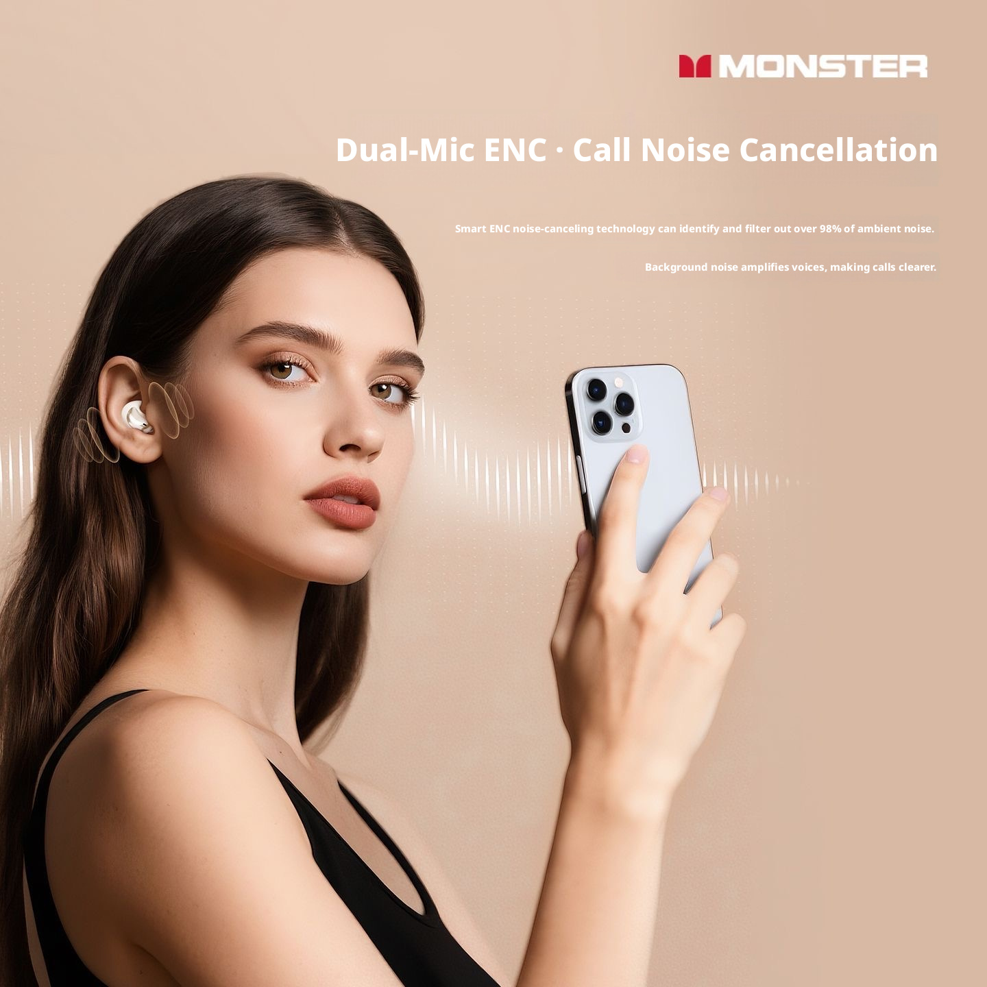Tai nghe Monster A05 không dây bluetooth chính hãng, tai nghe bluetooth