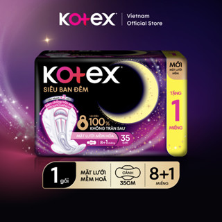 Băng vệ sinh Kotex Siêu Ban Đêm Mặt Lưới 35cm (8+1) miếng