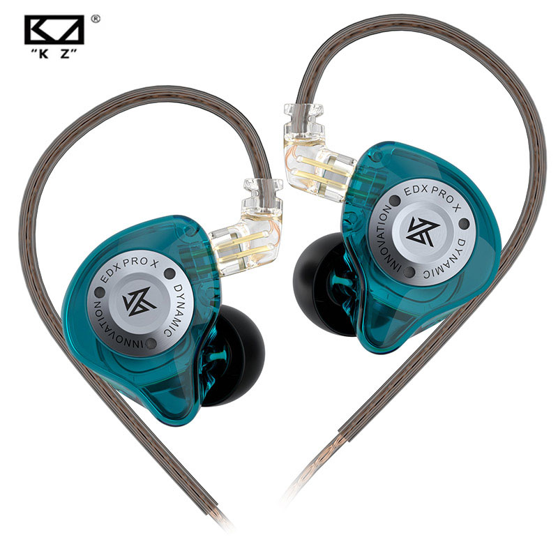 Tai nghe KZ EDX PRO X, màng loa Dynamic, âm bass HIFI, tai nghe nhét tai DJ, thể thao, dây 2 chấu, t