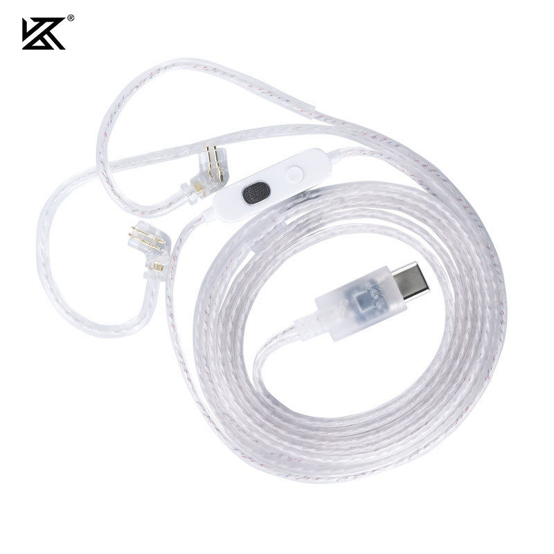 Cáp nâng cấp KZ Silver DAC Chuyển đổi số 2PIN Loại C có MIC cho KZ Castor EDX PRO KUNTEN
