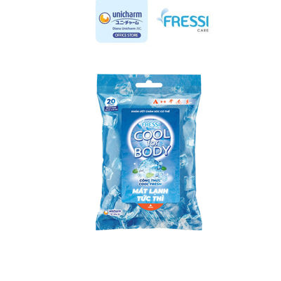 Khăn ướt chăm sóc cơ thể Fressi Cool for body 20 miếng/gói