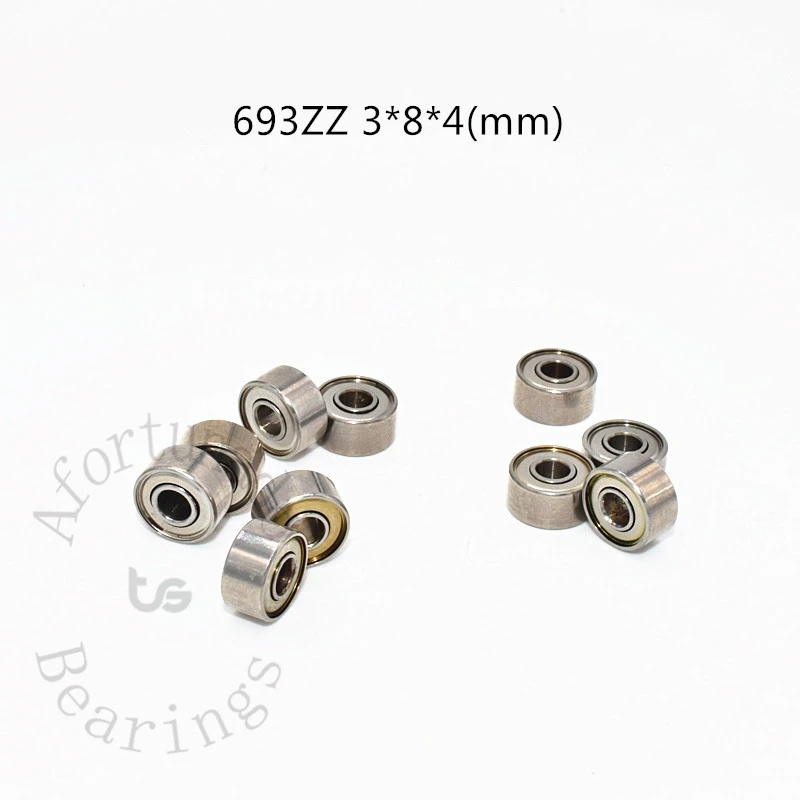 10 Chiếc 693zz Vòng Bi Kín Thép Chrome 3x8x4mm Tốc Độ Cao Cho Truyền Động & Truyền Động