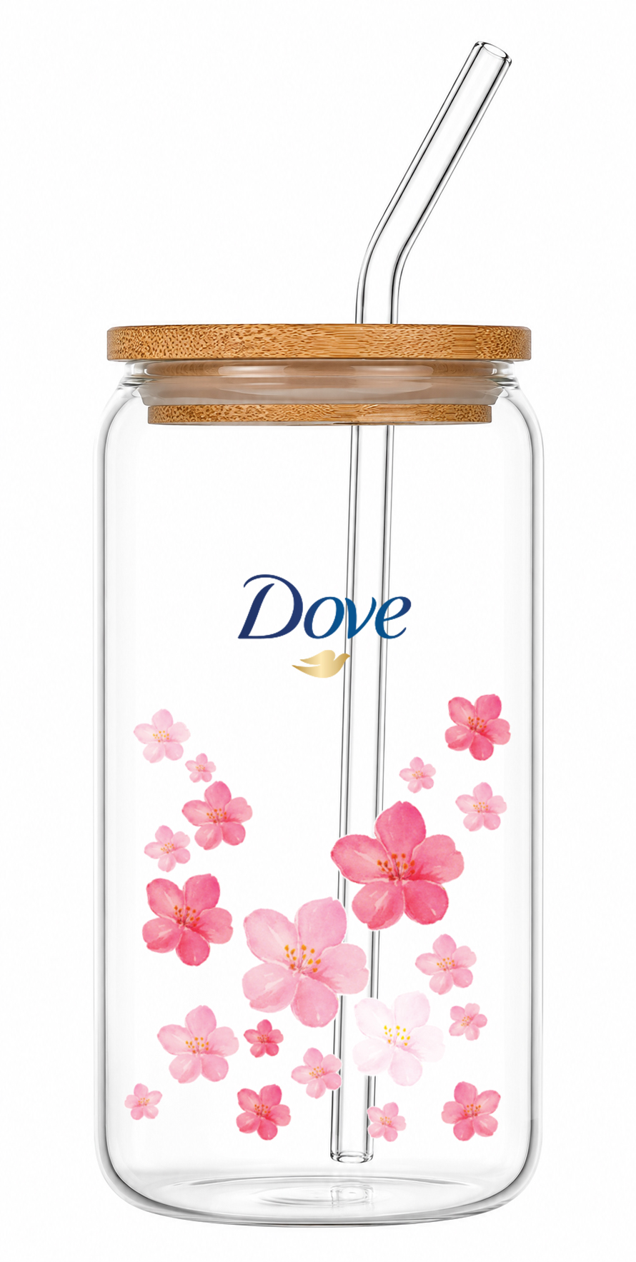 Ly thủy tinh nắp gỗ Dove