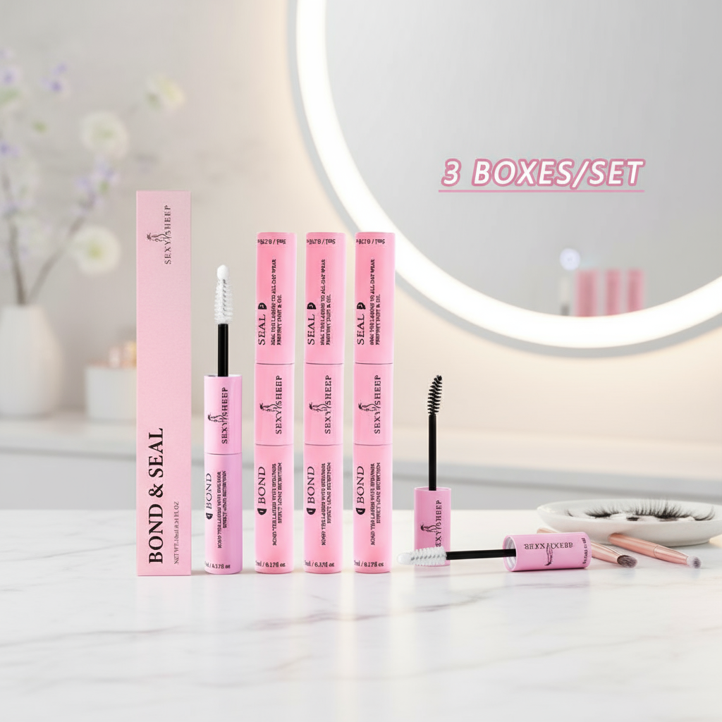 Keo dán và phủ mi Cluster Eyelash Bond and Seal, keo dán và phủ mi 2 trong 1 (5ml keo đen + 5ml tron