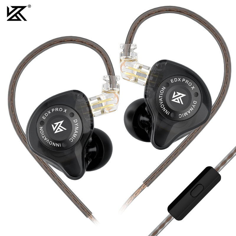 Tai nghe KZ EDX PRO X, Driver Dynamic, Âm bass HIFI, Tai nghe thể thao, Chống ồn, Micro, IEM