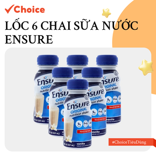 [Choice] Lốc 6 Chai Sữa Nước Ensure FM1-2418-59 Vanilla, 237ml/Chai