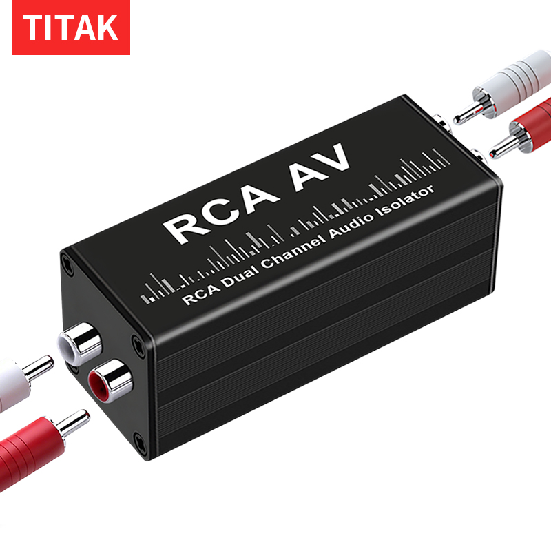 Bộ lọc nhiễu âm thanh RCA Ground Loop Noise Isolator, 2 kênh, loại bỏ tiếng ù cho dàn âm thanh ô tô