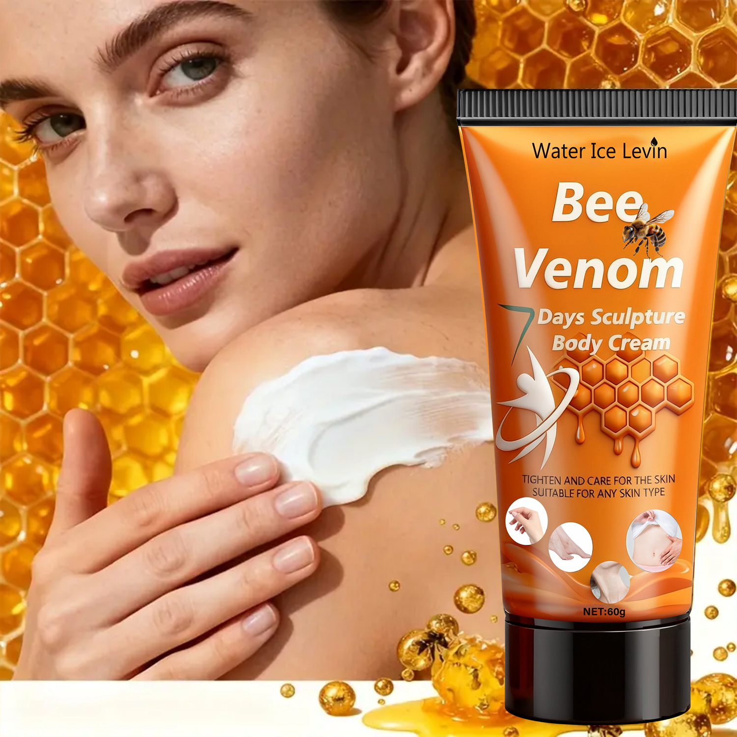 Kem Bôi Cơ Thể Định Hình với Nọc Ong, Collagen & Axit Hyaluronic - Công Thức Làm Săn Chắc & Dưỡng Ẩm