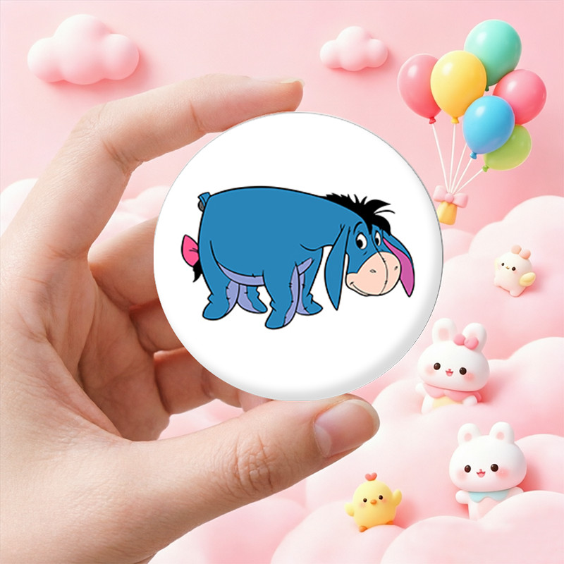 Ghim Cài Áo Hình Eeyore Donkey Dễ Thương | Huy Hiệu Hoạt Hình Cổ Điển Cho Balo, Mũ & Bộ Sưu Tập | Qu