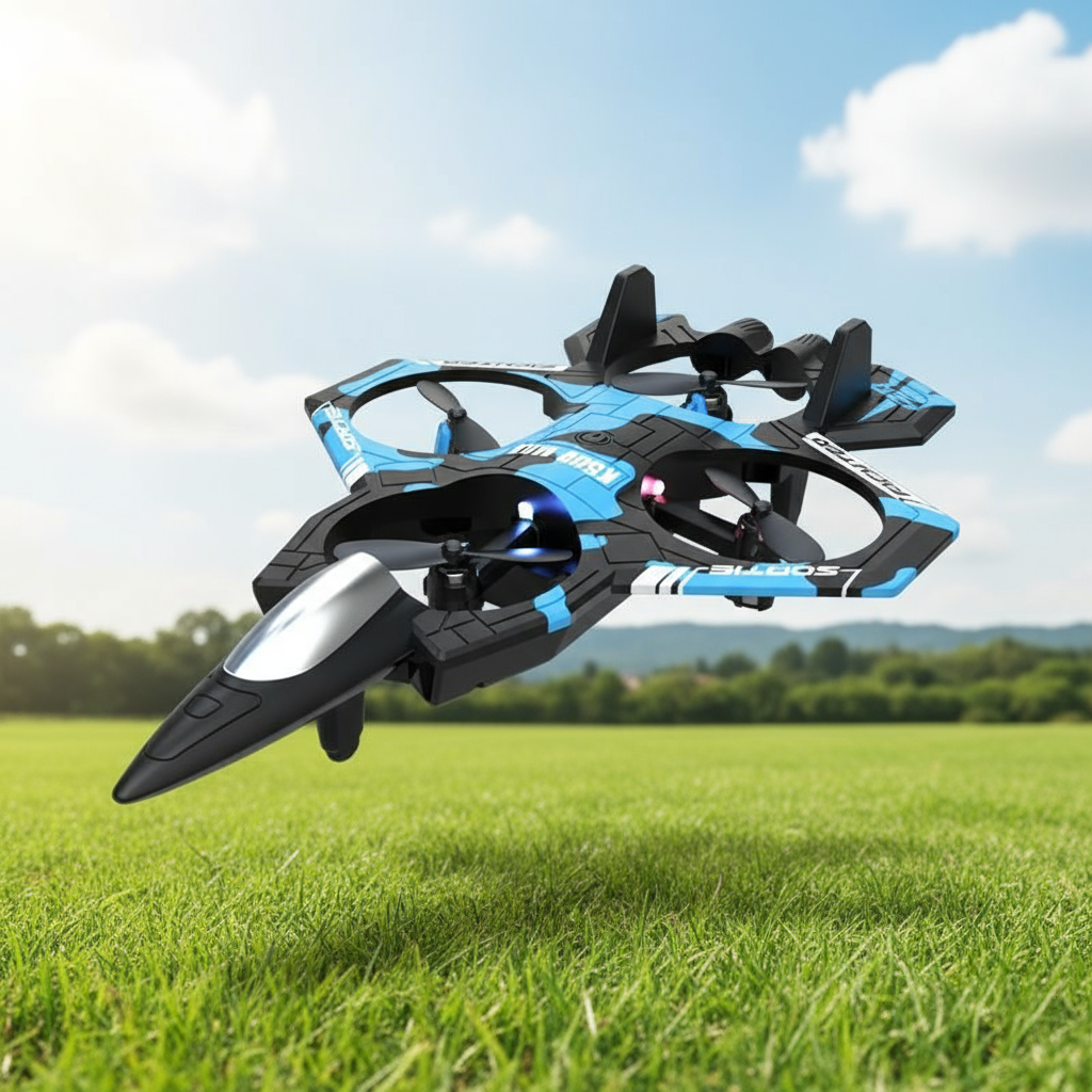 Máy bay điều khiển từ xa K500 Max RC Glider Flying Helicopter Jet Aircraft 2.4G Stunt Remote Control