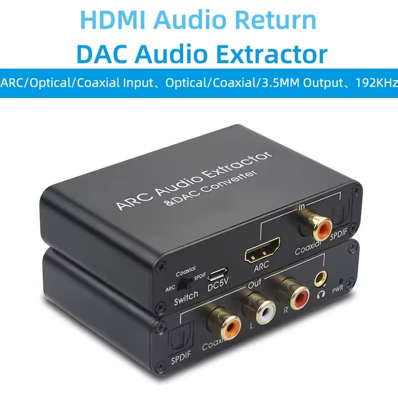 Bộ chuyển đổi âm thanh HDMI 4K ARC DAC từ Quang/Coaxial sang 3.5mm