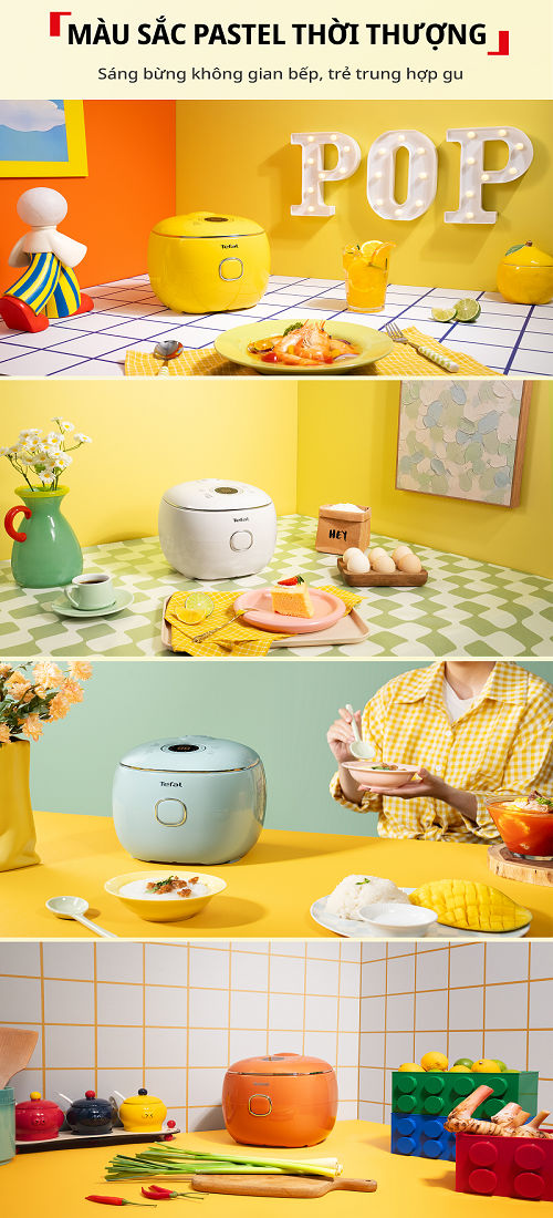 Nồi cơm điện tử Mini Tefal POP 0.7L | BigBuy360 - bigbuy360.vn