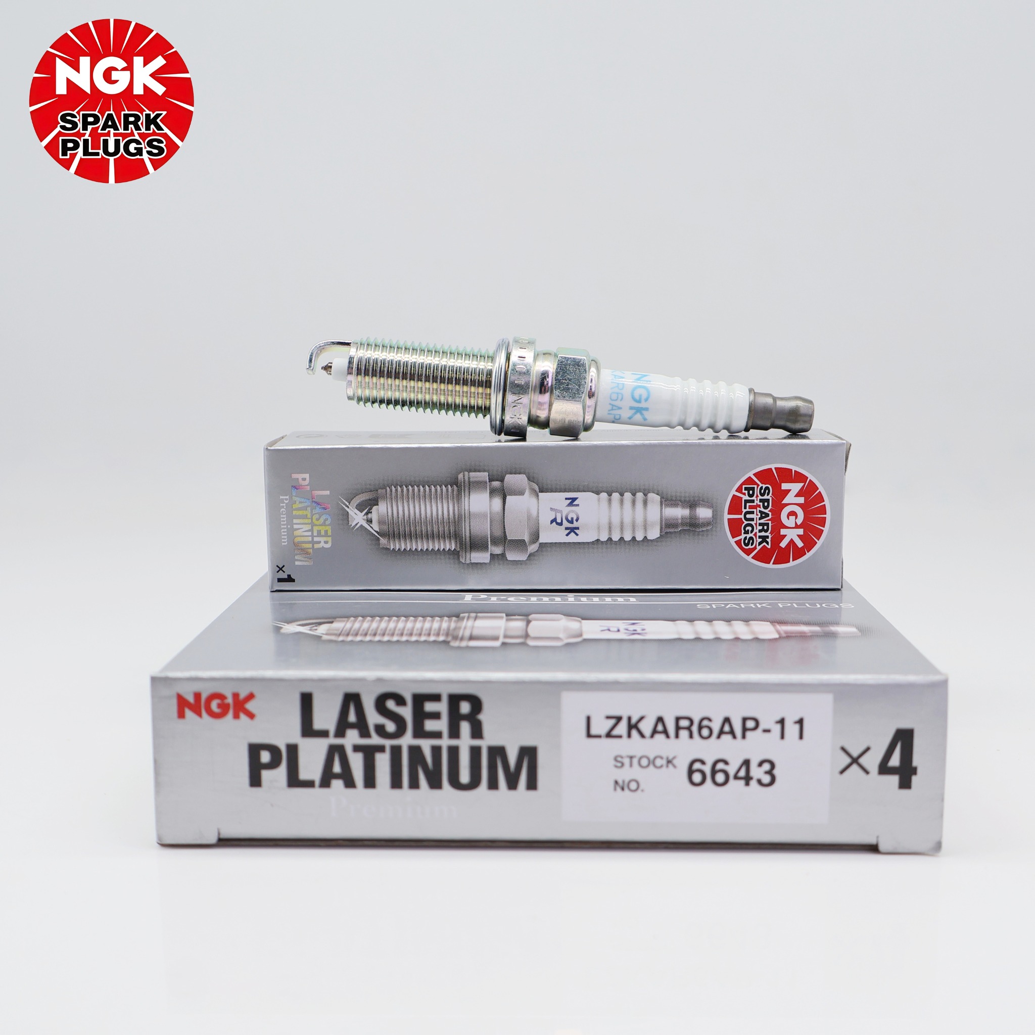 Bugi NGK đa năng LZKAR6AP-11 6643 có sẵn 1 cái/4 cái, đầu bạch kim mỏng, chống mài mòn, đánh lửa nhạ