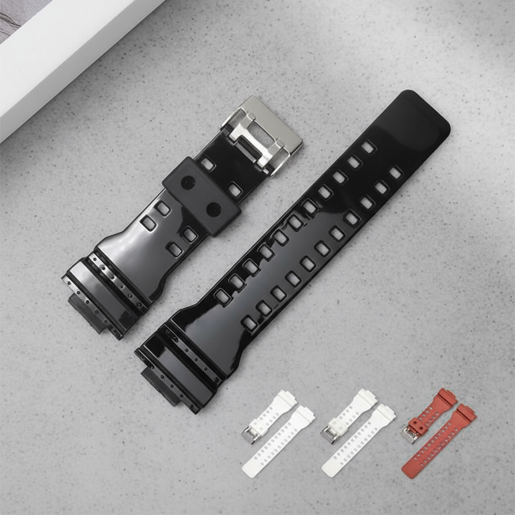 Dây đeo đồng hồ thể thao chống nước màu đen bằng nhựa TPU cho Casio G-SHOCK GA-100 GA140 GD-100 G-89