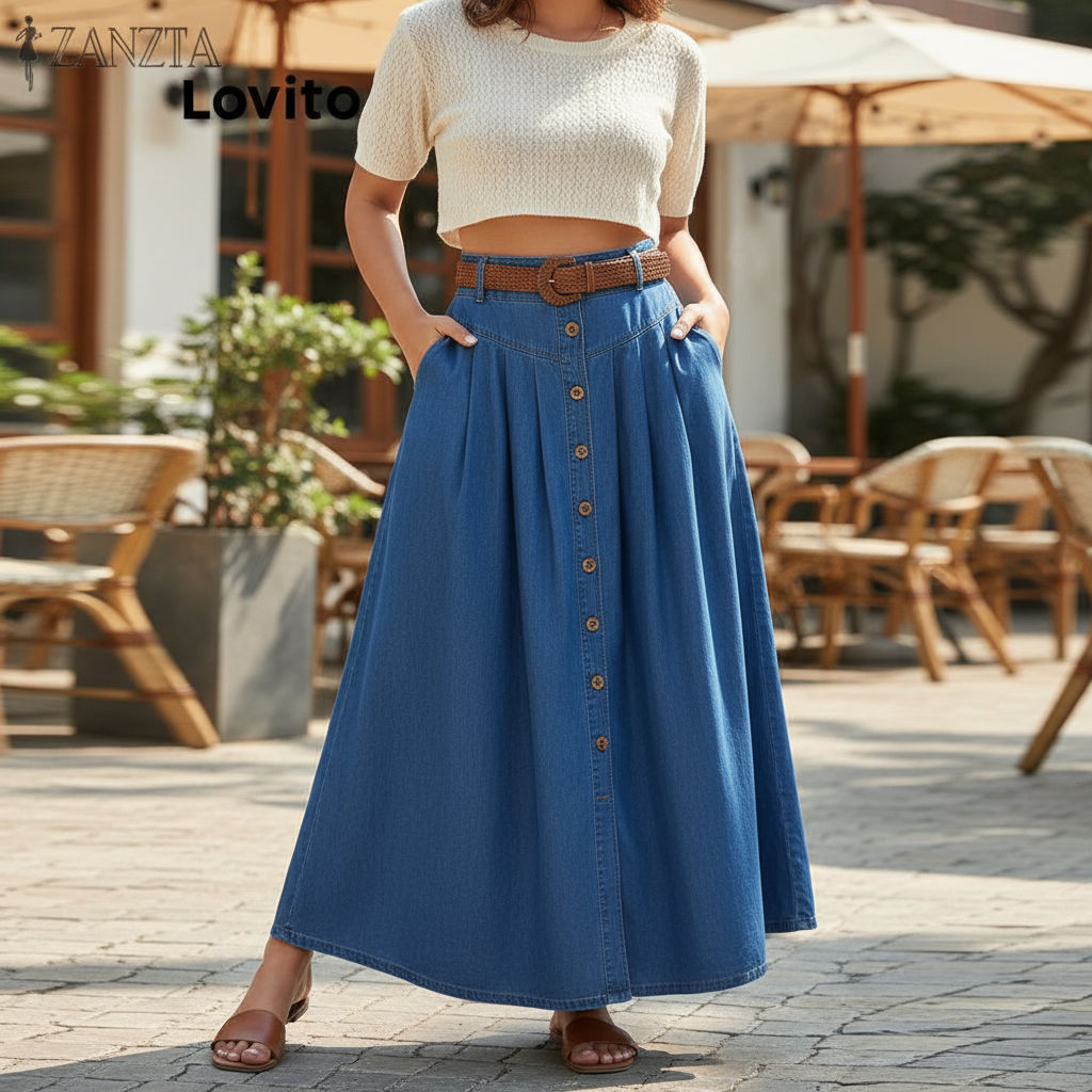 Lovito Đầm Suông Trơn Dáng Cong Bigsize Nữ LNL83250