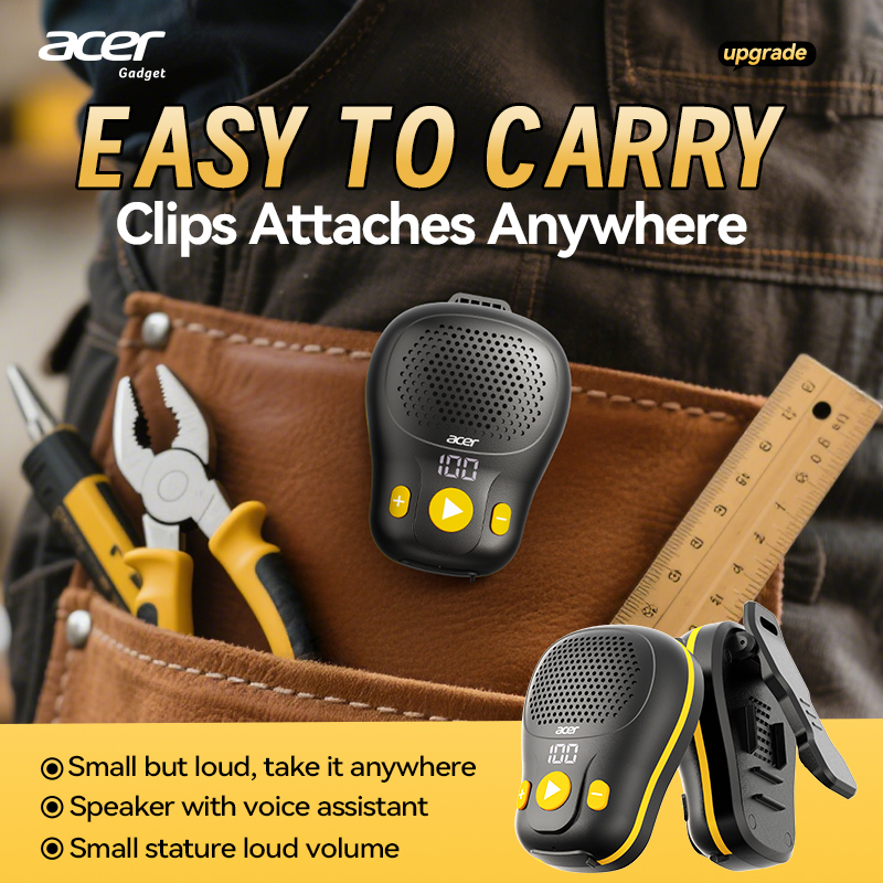 Loa Bluetooth Mini Acer OSK248 Clip-On 18H Giờ chơi 800mAh 28mm Driver