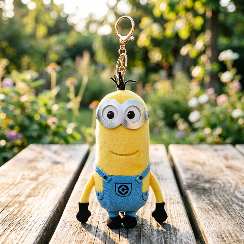 MINISO Chuỗi móc khóa thú nhồi bông minion nổi tiếng Kevin dễ thương, quà tặng trang trí hàng ngày c