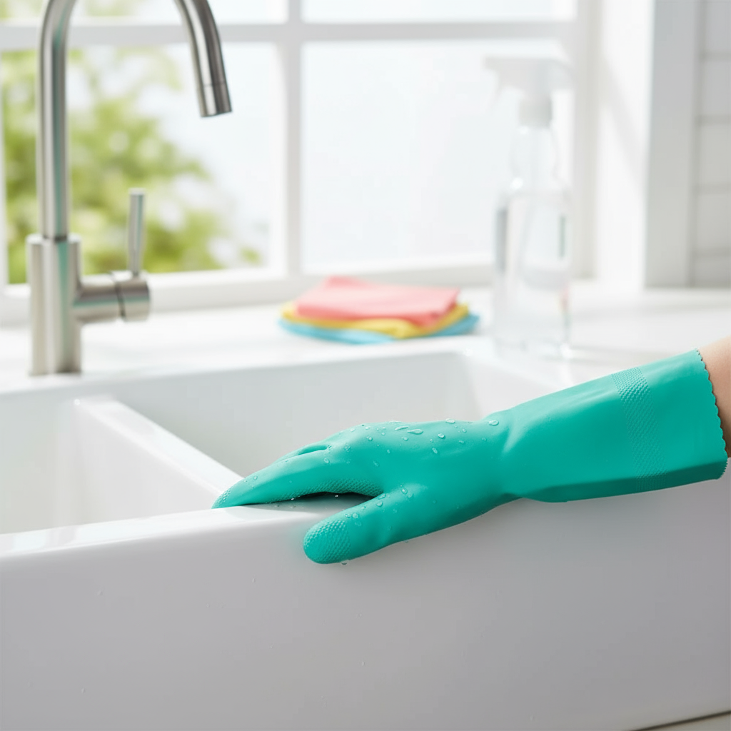 Găng tay cao su chống axit Rubberex, cỡ 9L, bảo vệ hóa chất và công nghiệp