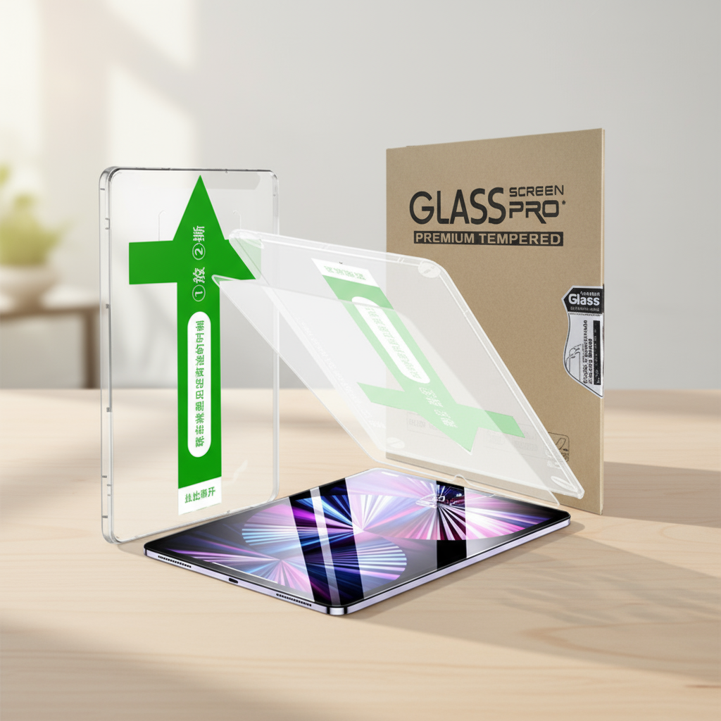 TBTIC Phim kính cường lực Một bước lắp đặt cho iPad Air 10.9 Gen 4/5/6/7/8/9/10 Pro 11 Mini 4/5