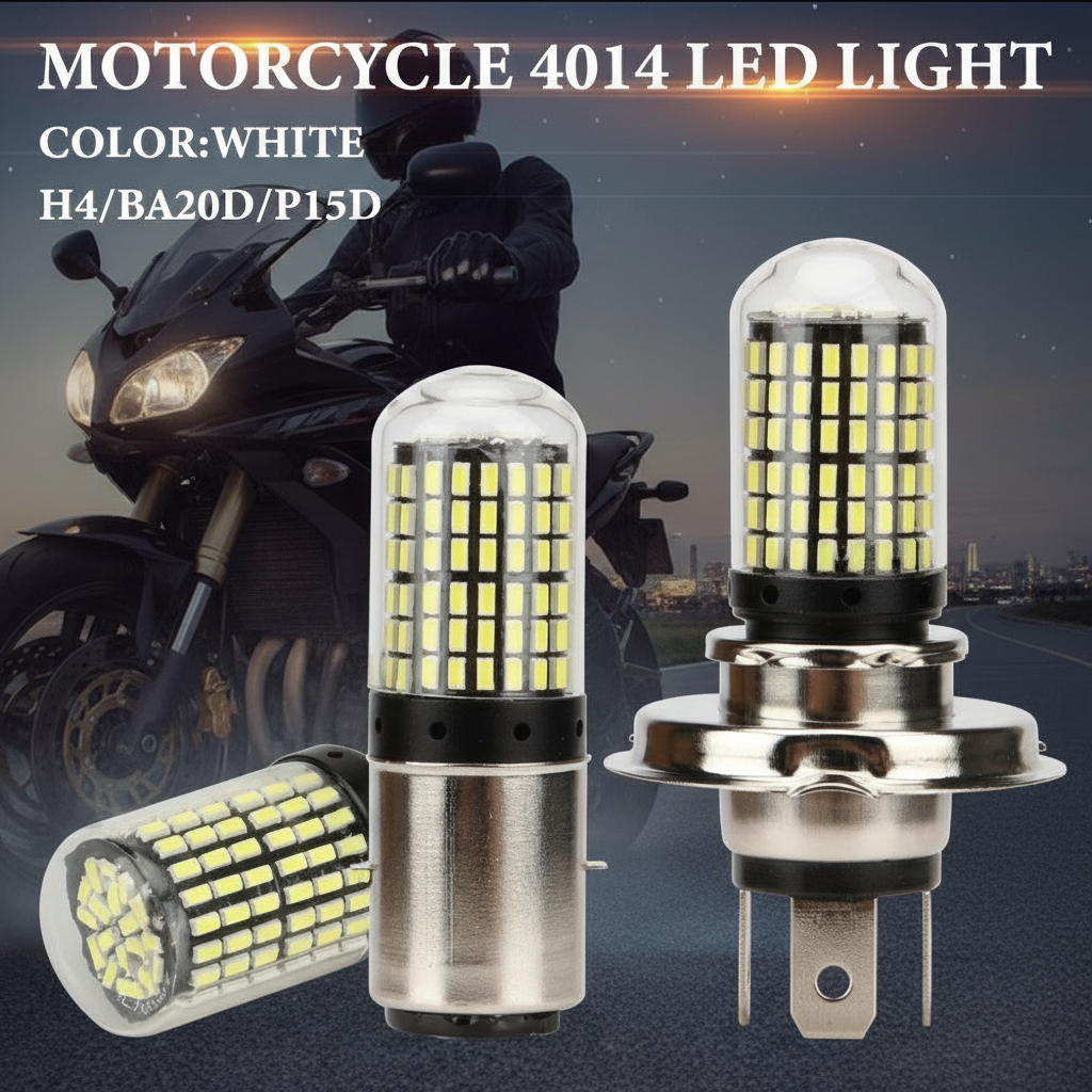 9w 1 bóng đèn LED xe máy 144SMD P15D H4 BA20D 12V đèn LED xe máy