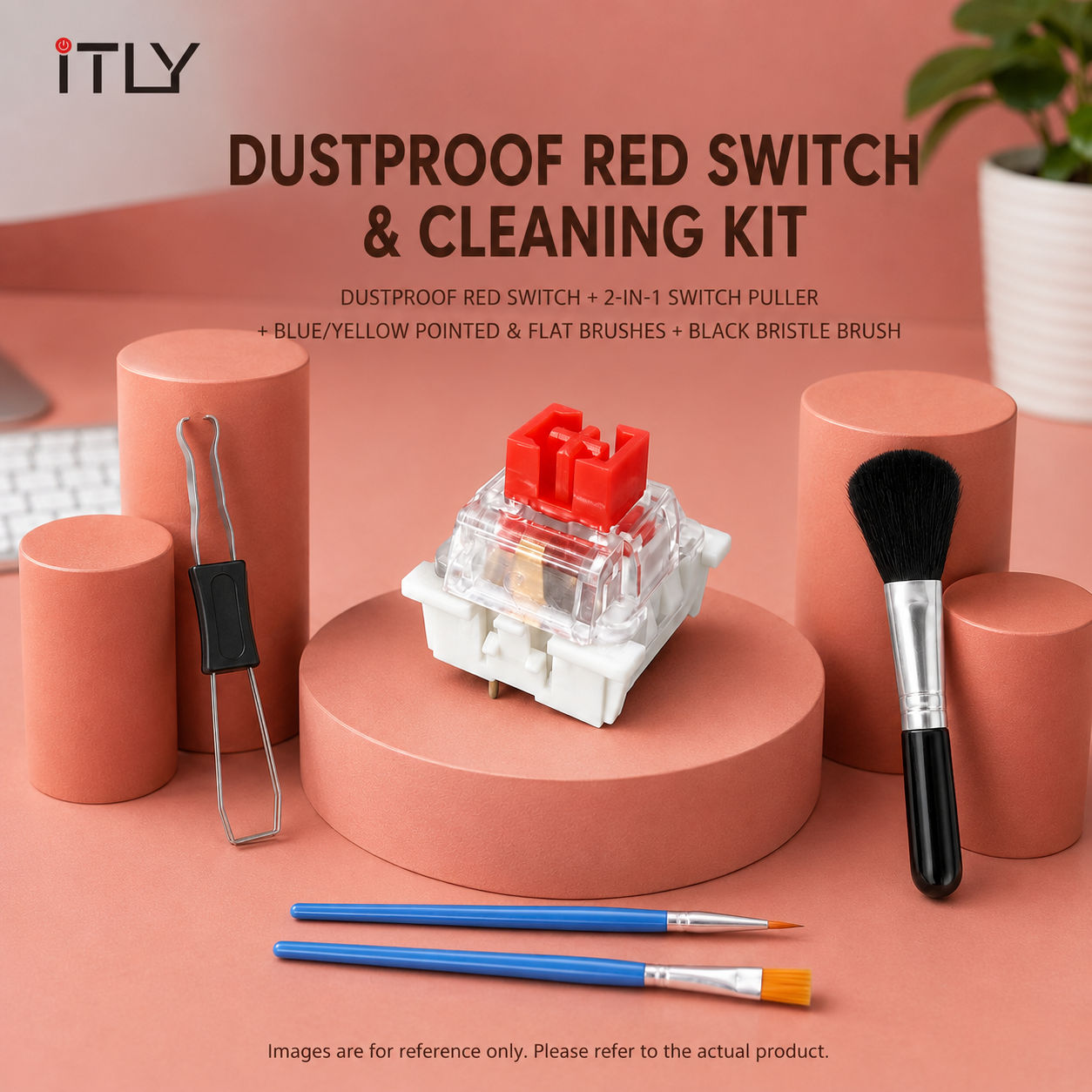 ITLY 30/50/72/108 Công tắc bàn phím cơ thay nóng trước bôi trơn MX 3 chân Linear Tactile Switch dùng