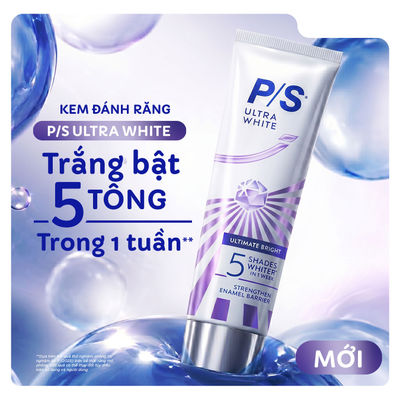 [MỚI] Kem đánh răng P/S Ultra White Trắng Bật 5 Tông 100g