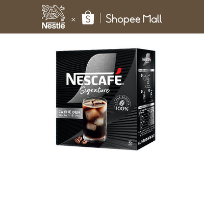 [GRO - Quà tặng không bán] Cà phê đen hòa tan NESCAFÉ Signature Hộp 10 gói ĐẬM ĐÀ TUYỆT HẢO