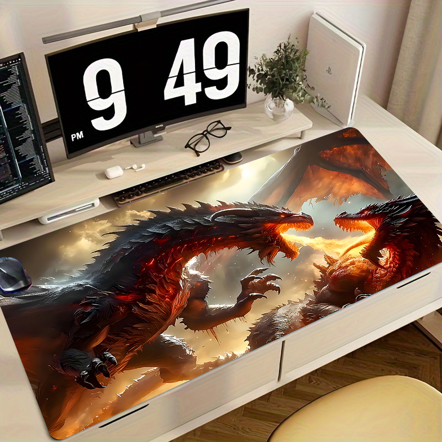 Thảm chuột chơi game Fantasy Epic rồng phun lửa kích thước lớn