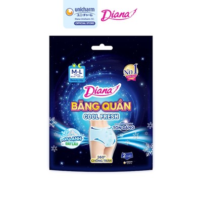 [HB Gift] Băng Quần Diana Beauty Hip Cool Fresh size M-L 2 miếng/gói