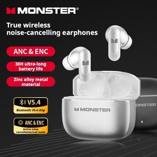 Tai nghe Monster GT34 ANC & ENC Tai nghe khử tiếng ồn kép Hợp kim kẽm Kết cấu kim loại Tai nghe HiFi âm thanh không mất tuổi thọ pin dài điều khiển toàn bộ cảm ứng