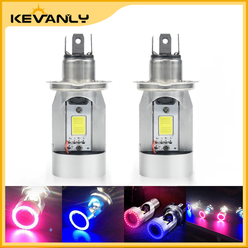 Đèn xe máy KEVANLY H4 LED HS1 BA20D H6M 30W 12/24V DRL天使眼灯泡
