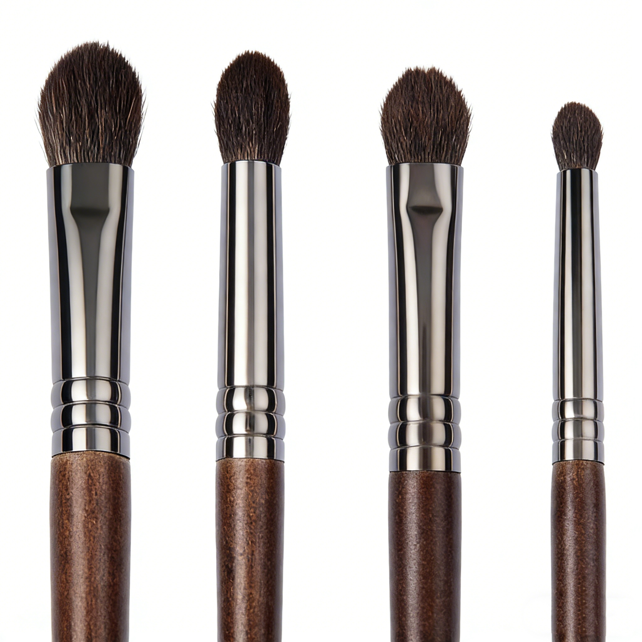 Bộ cọ phấn mắt 4 mảnh, Bàn chải trang điểm tóc dê Công cụ bôi trộn XQ8111219 | BigBuy360 - bigbuy360.vn