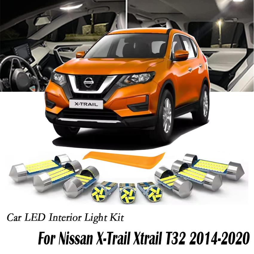 Bộ 9 đèn LED nội thất dùng cho Nissan X-Trail Xtrail T32 2014-2020