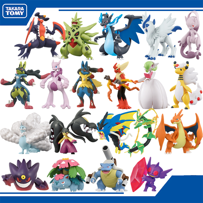 Takara Tomy Moncolle Hình Mega Evolution - Mega Rayquaza Charizard X/Y Lucario Gengar Mewtwo Garchom