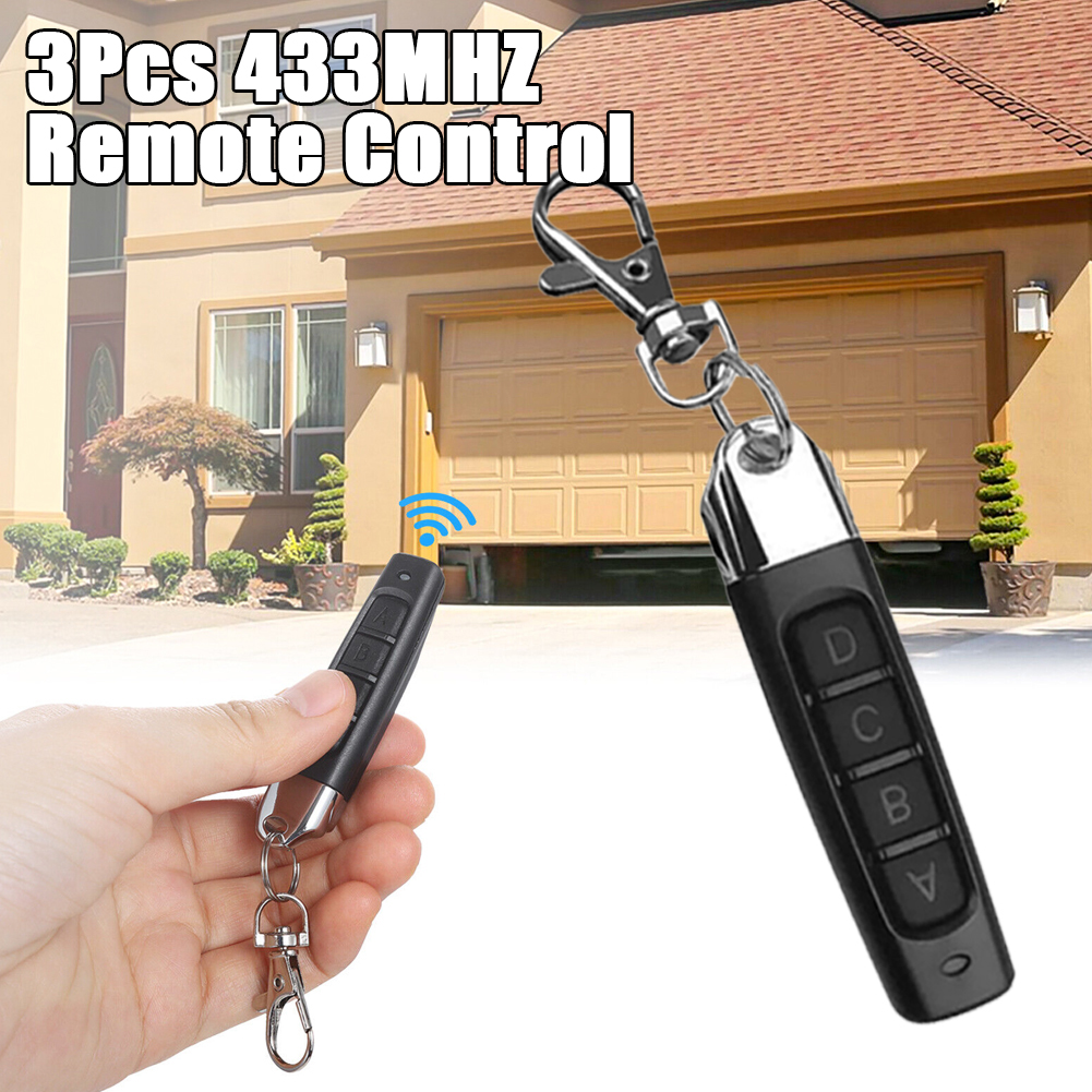  3 cái điều khiển từ xa 4 kênh 433MHz sao chép tự động mã mở cửa gara, cổng, cửa nhà, thiết bị nhân bản, sao chép mã, chìa khóa xe