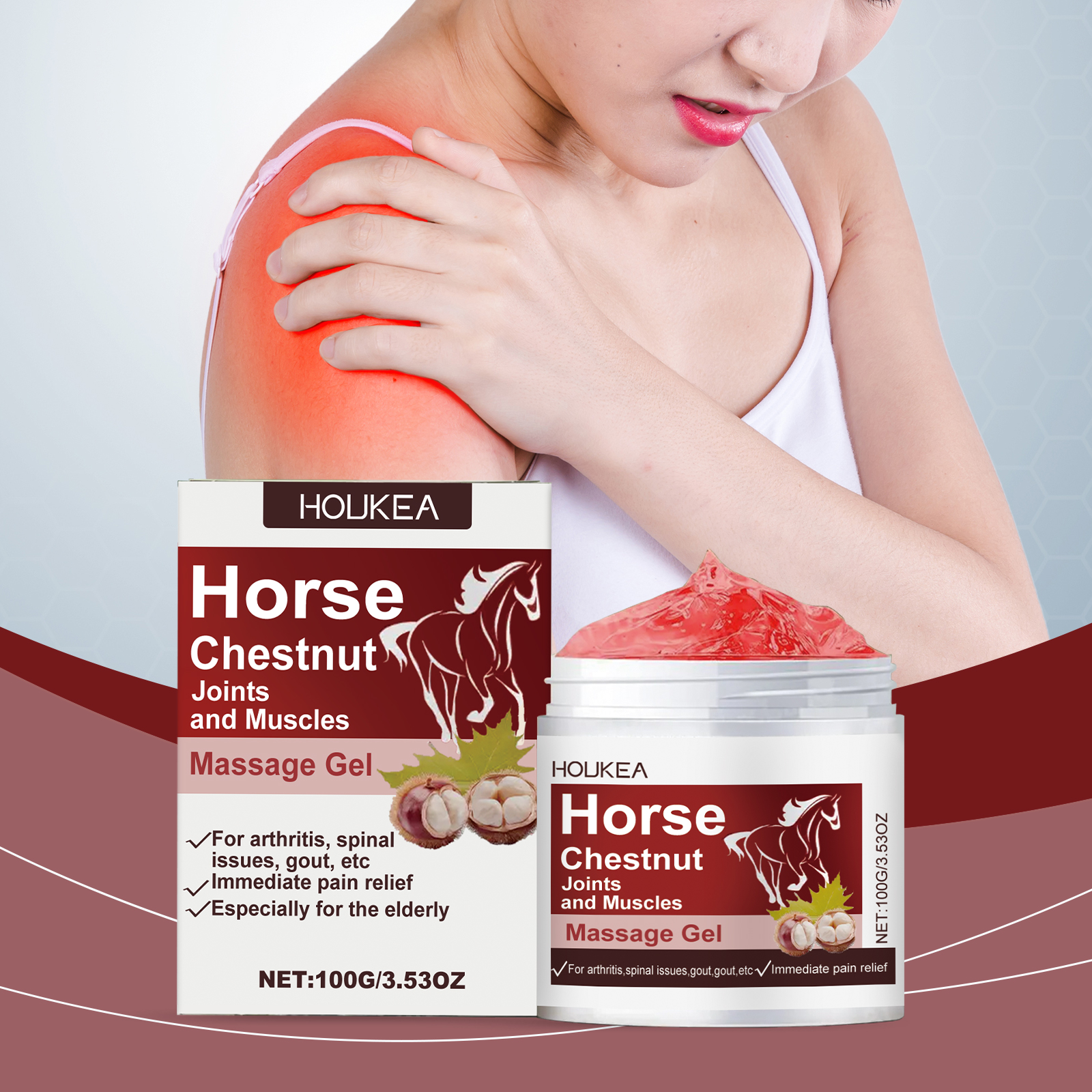 Tinh chất massage cơ & khớp Horse Chestnut 100g – Công thức không nhờn cho chăm sóc hàng ngày & sau 