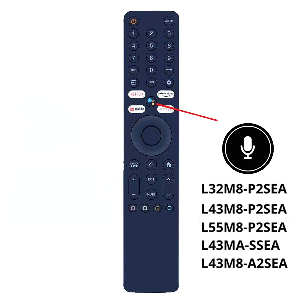 Điều khiển từ xa cho tivi Xiaomi với chức năng giọng nói, phù hợp với các mẫu L32M8-P2SEA, L43M8-P2S