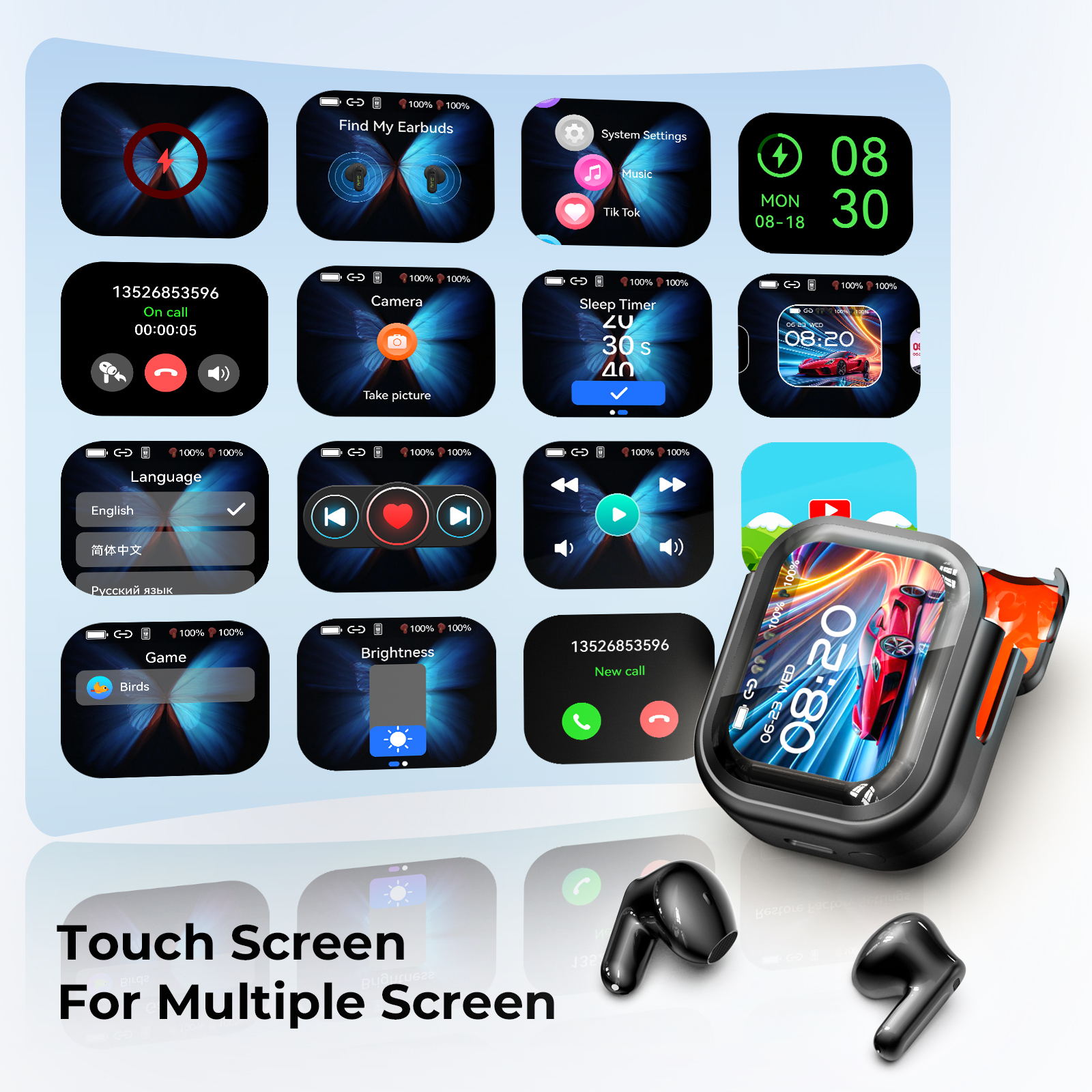 Tai nghe HTC NE20 Tai nghe Bluetooth 6.0 AI Dịch trực tiếp Màn hình LED thông minh HIFI Chất lượng âm thanh Công nghệ khử tiếng ồn Tai nghe | BigBuy360 - bigbuy360.vn