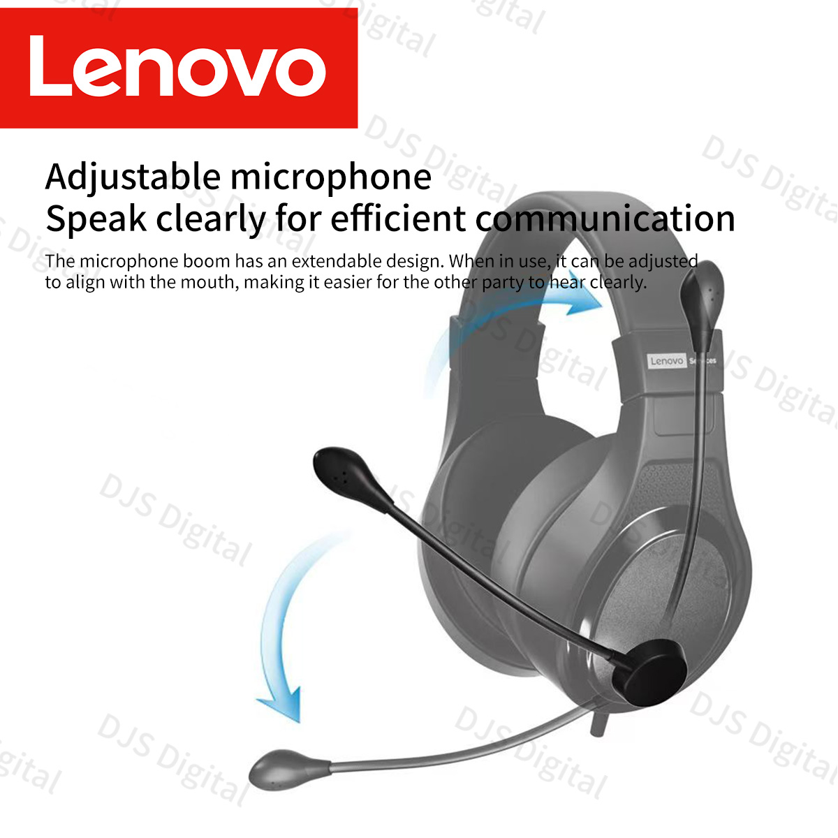 Tai nghe không dây Lenovo, Bluetooth 5.4, Chống nước, Chống ồn ANC, Jack 3.5mm, Mic chống ồn AI, Đàm