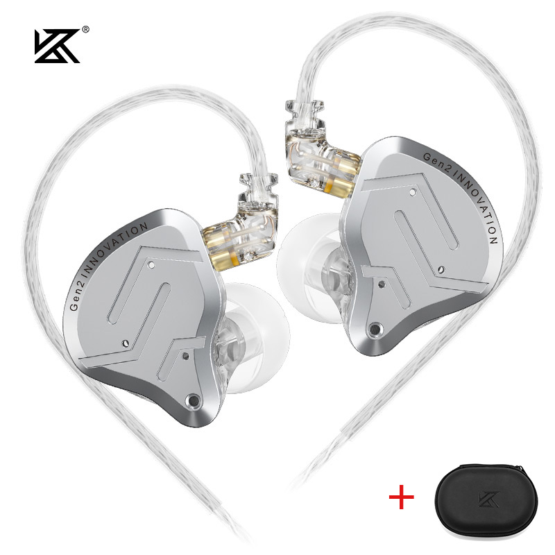 KZ ZSN Pro 2 Tai nghe hybrid 1BA+1DD nhét tai kim loại, âm thanh HIFI, bass mạnh, tai nghe kiểm âm, 