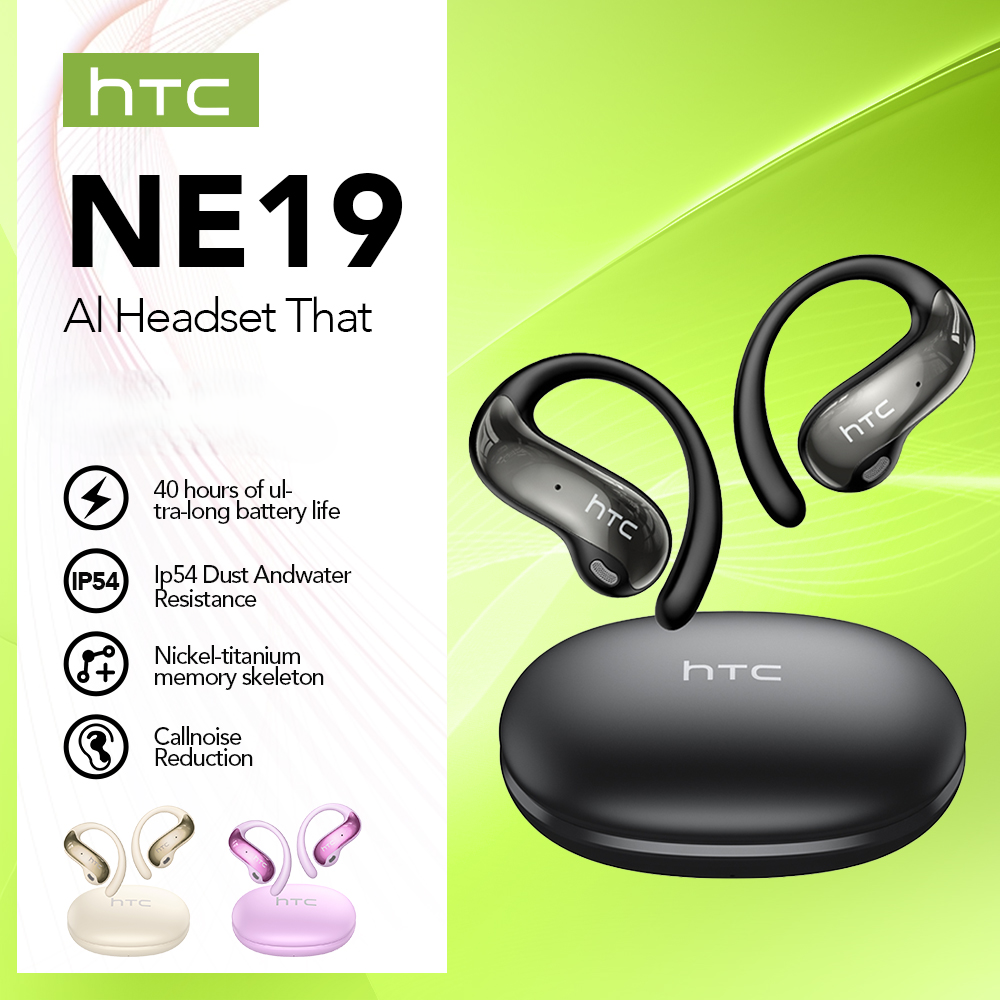 Tai nghe HTC NE19 AI Smart Open-Ear Wireless Bluetooth 5.3 AI Dịch ENC Tai nghe Tai nghe du lịch kin