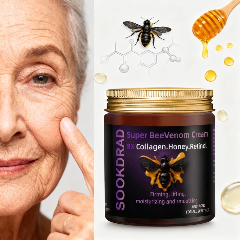 Kem Super BeeVenom, 8X Collagen Mật Ong Retinol, nuôi dưỡng căng mọng, toàn thân, làm dịu làn da, 50