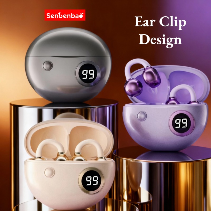 Tai nghe không dây Senbenbao B22 B22 Earbuds Sport Bluetooth 5.4 với Mic TWS, kiểu kẹp tai chữ U, đi