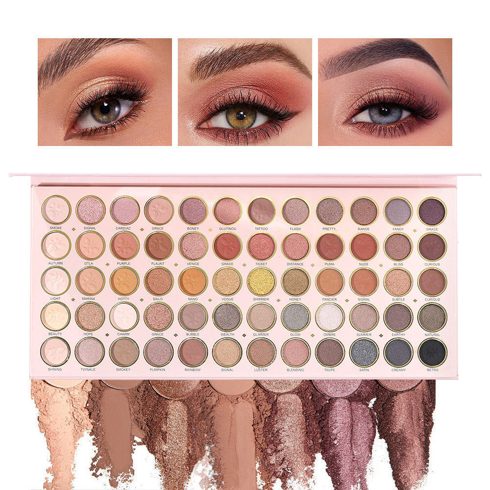 Bảng Phấn Mắt 60 Màu Julystar | Tông Nâu Nude Ấm | Phấn Mắt Lì & Nhũ Lên Màu Chuẩn