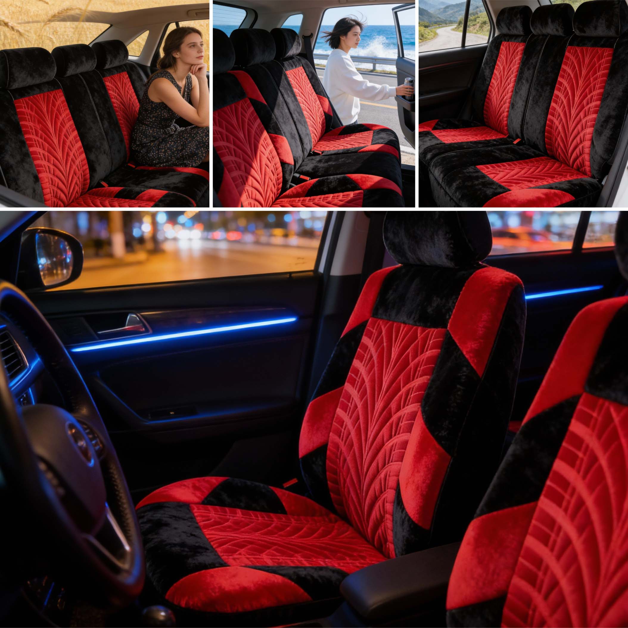 Modal Sport Style Đệm Ghế Ô Tô Đa Năng Cao Cấp Thoáng Khí Bền Trọn Bộ